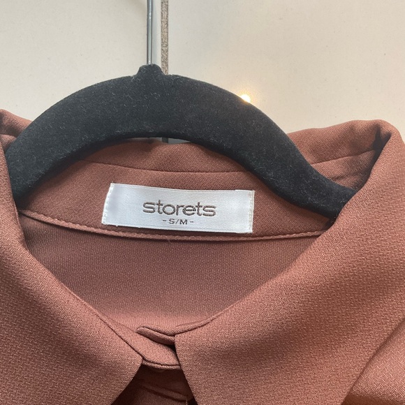 STORETS LONG DRESS COAT IN BROWN - Picture 3 of 7